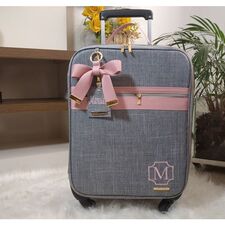 Mala Maternidade Feminina com Bordado Personalize o Nome do Bebê